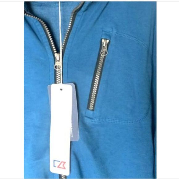Cutter & Bucks Mens Sweater Blue Full Zip Long Sleeve Size 2XB/2TG Zip Pocket - Picture 2 of 7